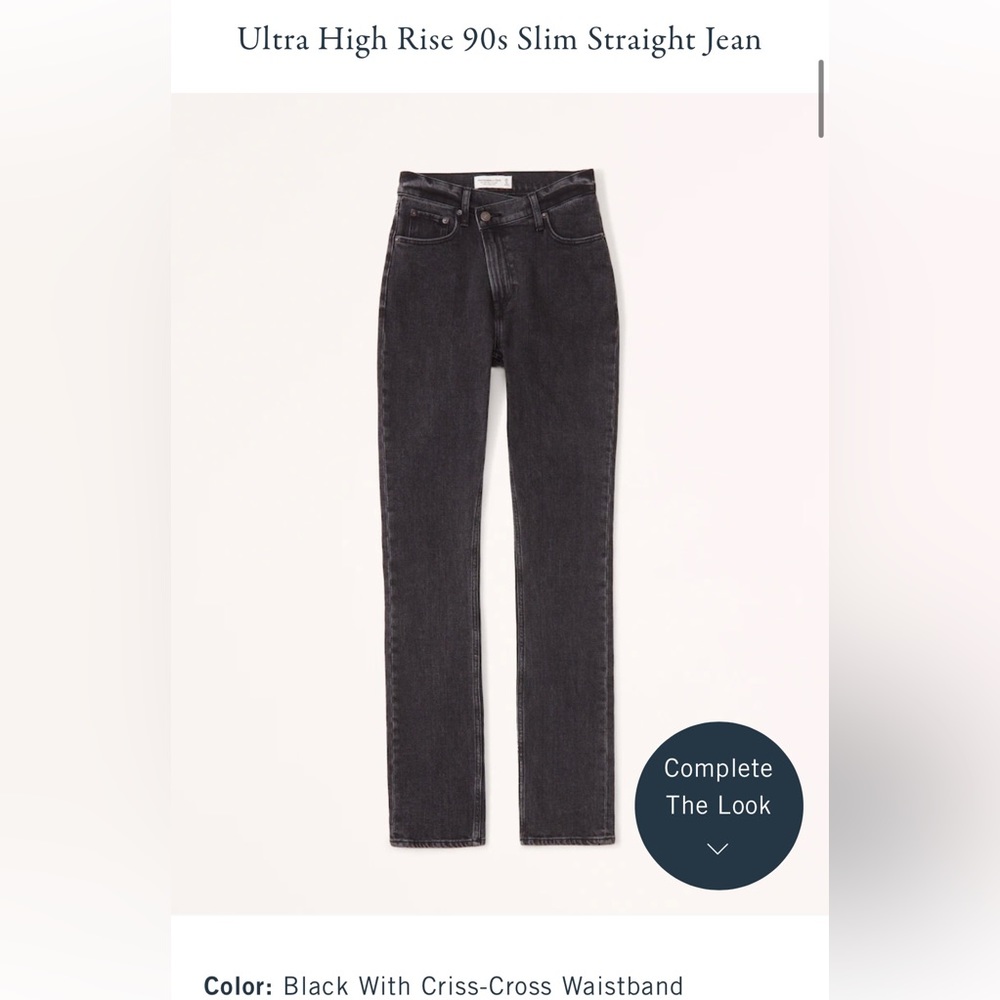 Abercrombie Ultra High Rise 90s Slim Straight Jeans